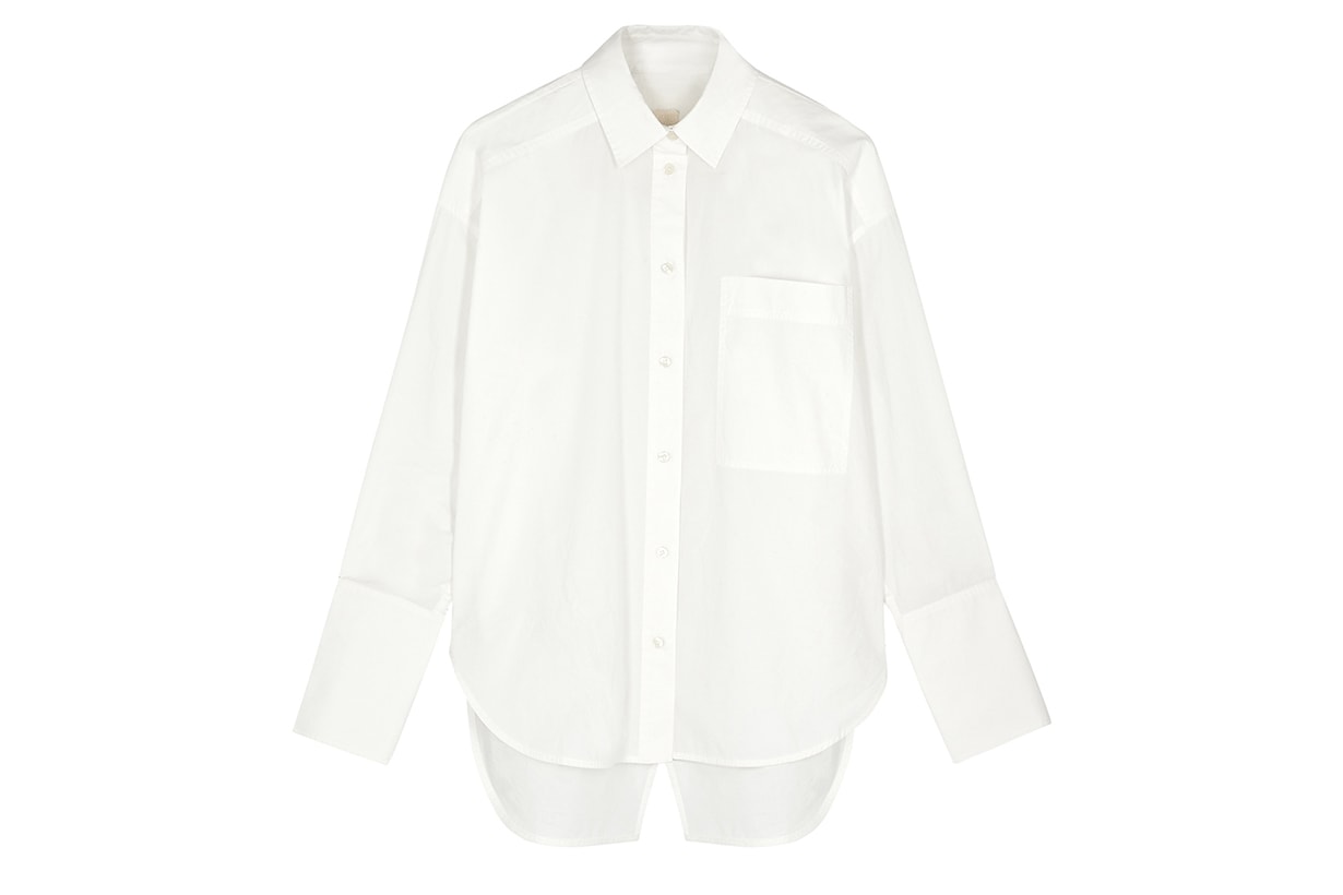 LEE MATHEWS Workroom white poplin shirt