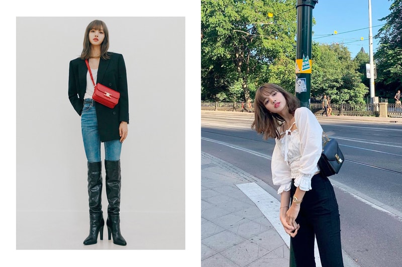 lisa blackpink celine suit style vest heels