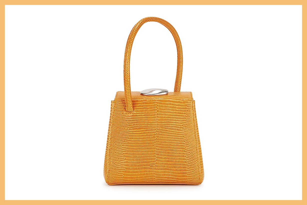 LITTLE LIFFNER Mademoiselle orange leather top handle bag