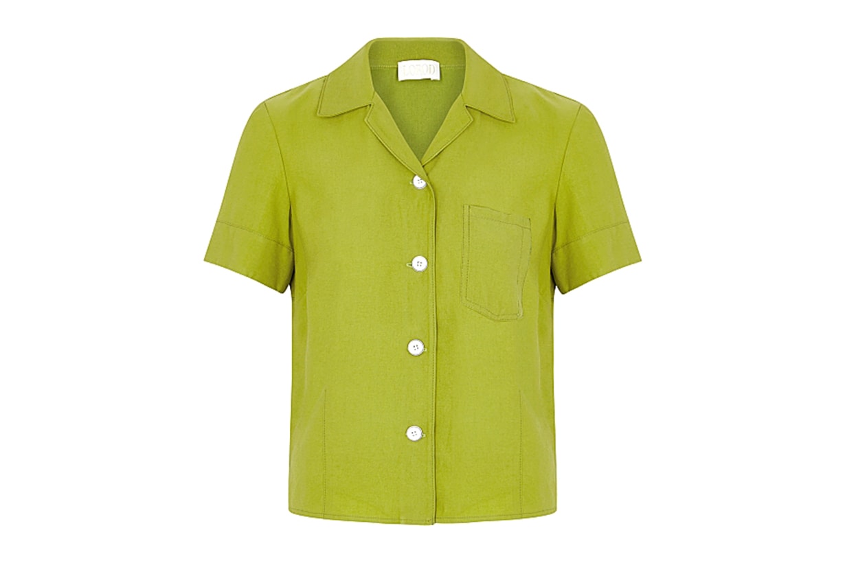 LOROD Green brushed twill shirt