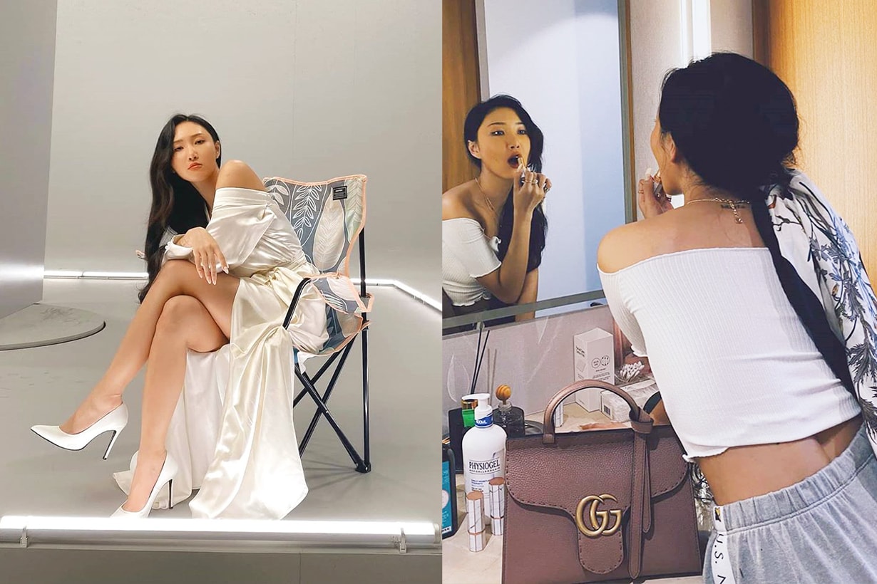 MAMAMOO Hwasa Gucci GG Marmont leather top handle bag Alessandro Michele Celebrities Handbag Sold Out Long Term