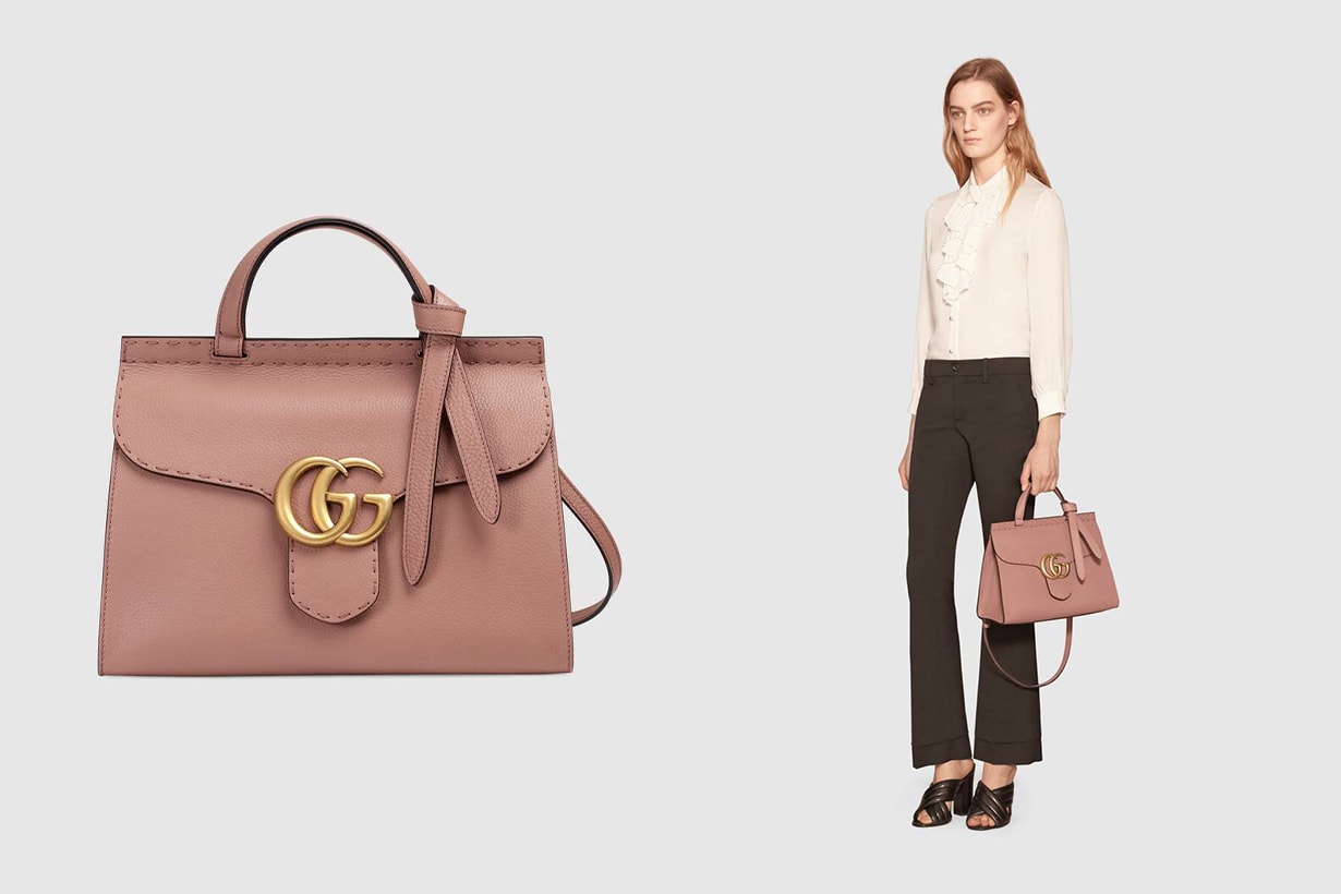 MAMAMOO Hwasa Gucci GG Marmont leather top handle bag Alessandro Michele Celebrities Handbag Sold Out Long Term