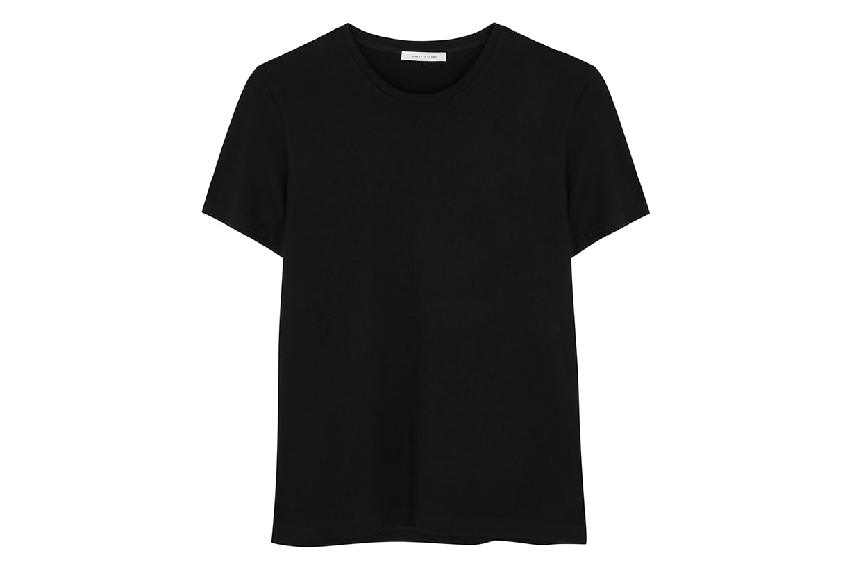NINETY PERCENT Black organic cotton T-shirt