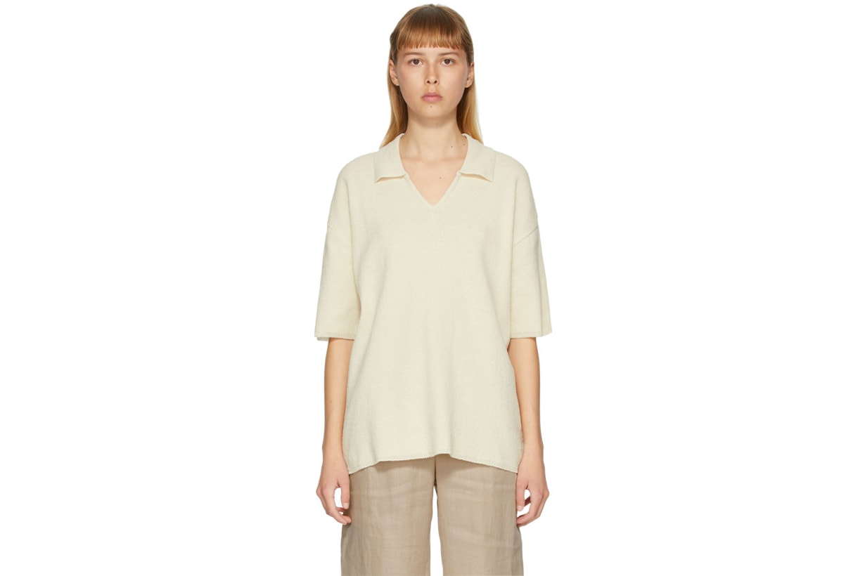 Off-White Collar V-Neck Sweater