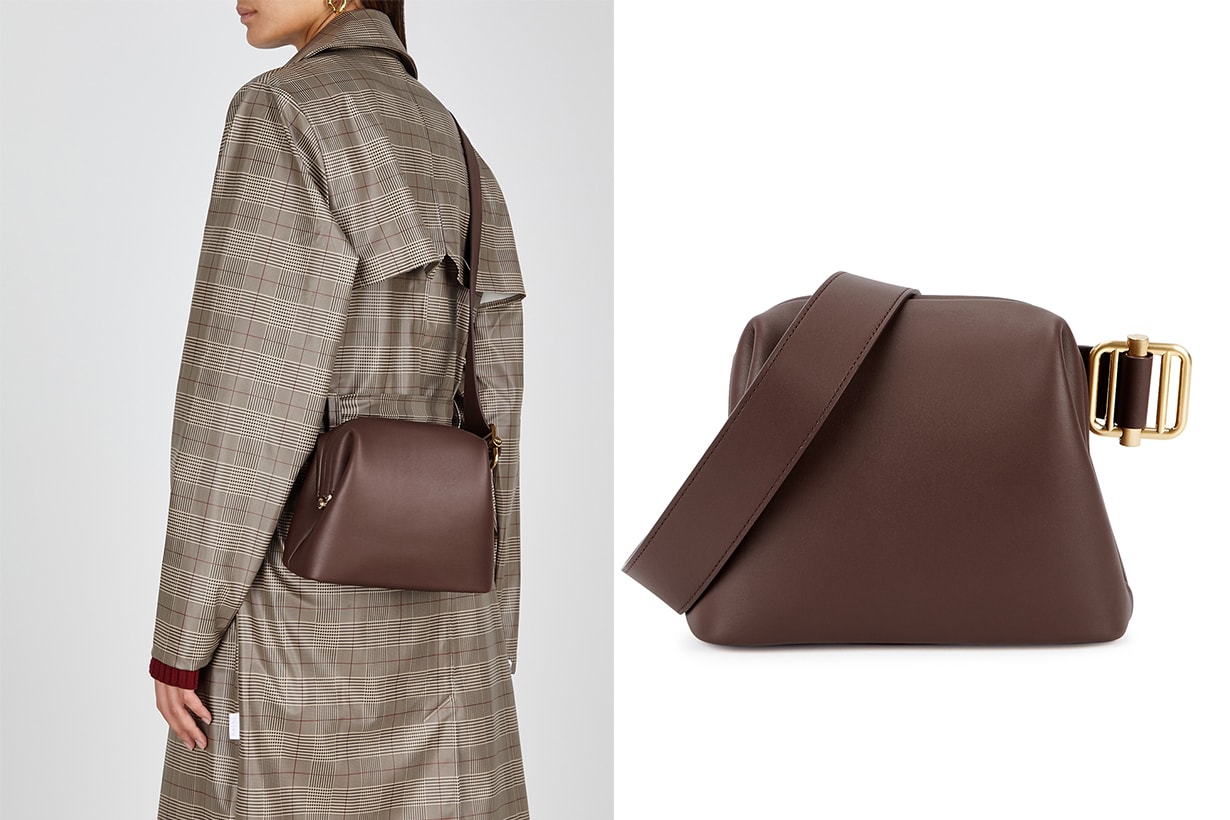 OSOI Brot mini brown leather cross-body bag