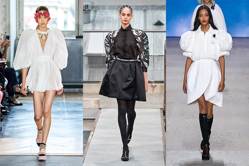 puff-sleeve-trend-2020-ss-Giambattista Valli / Chanel / Louis Vuitton