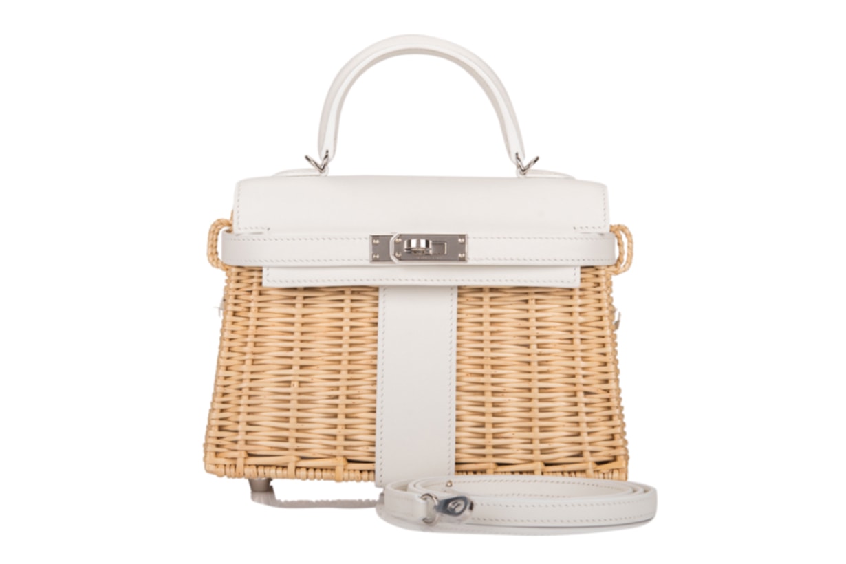 Hermès White Mini Kelly Picnic