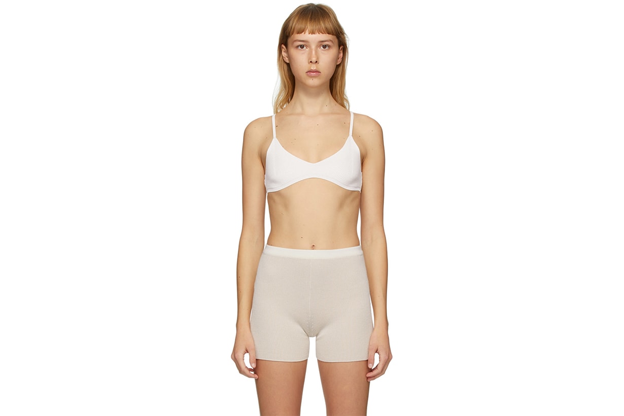 jacquemus loungewear capsule collection shirt bra shorts ssense online release