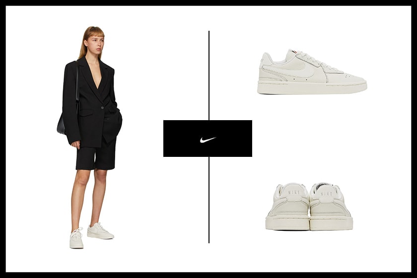 nike leather court blanc minimalist white womens sneaker vintage ssense exclusive