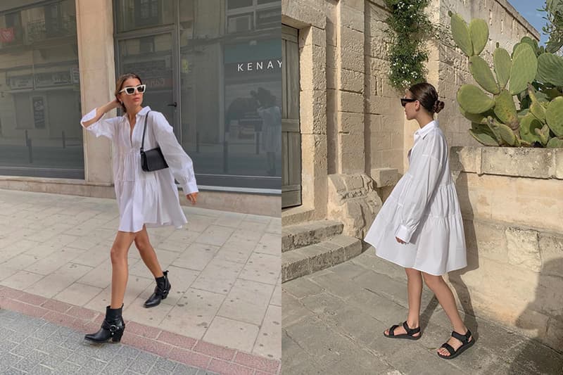 H&M White shirt dresses fashion bloggers 24s