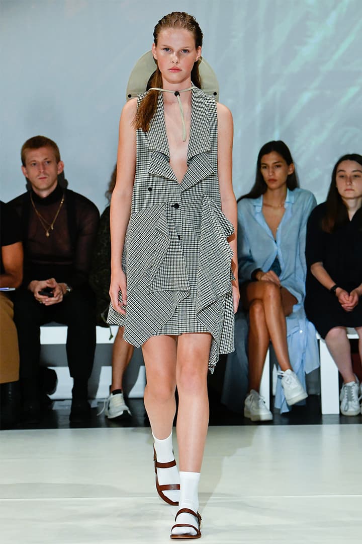 A model walks the runway at the Chalayan Ready to Wear Spring/Summer 2020 fashion show during London Fashion Week September 2019 on September 15, 2019 in London, England.