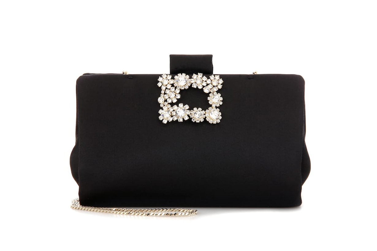 Soft Flowers embellished clutch