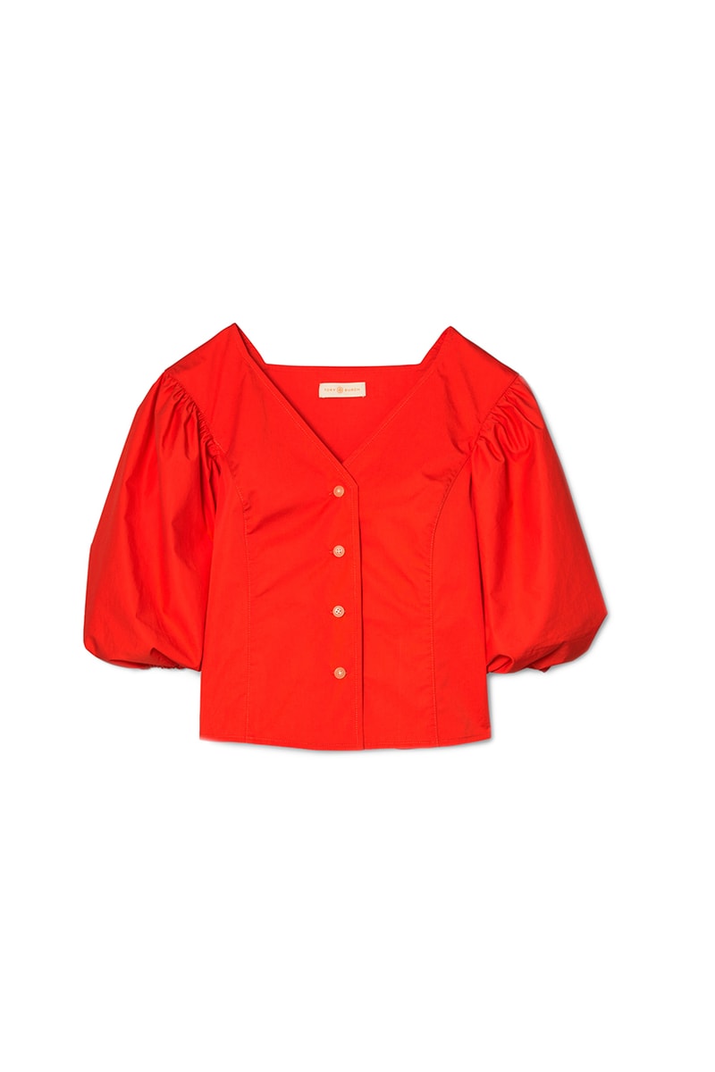 Tory Burch Cotton Puffed Sleeve Top