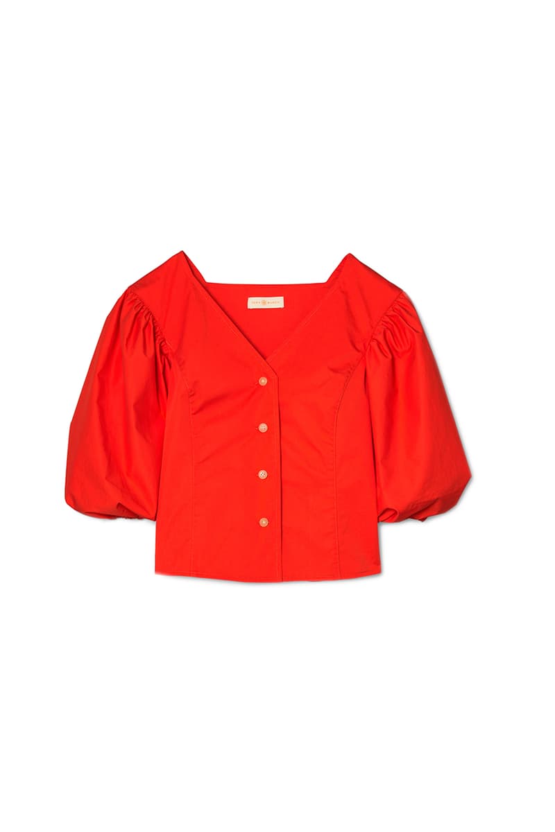 Tory Burch Cotton Puffed Sleeve Top