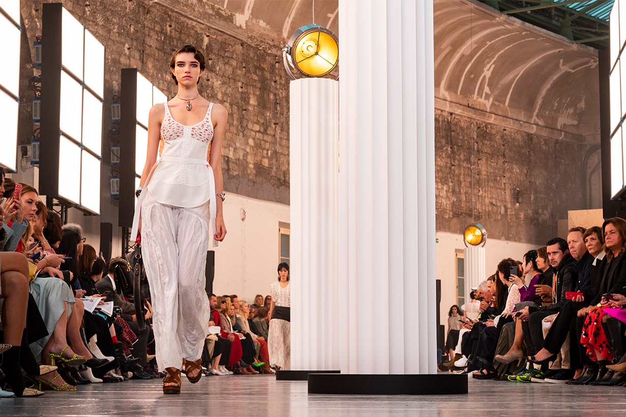Grace Hartzel walks the runway during the Chloe Womenswear Spring/Summer 2020 show as part of Paris Fashion Week on September 26, 2019 in Paris, France.