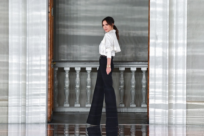 Victoria Beckham walks the runway at the Victoria Beckham show during London Fashion Week February 2020 on February 16, 2020 in London, England.