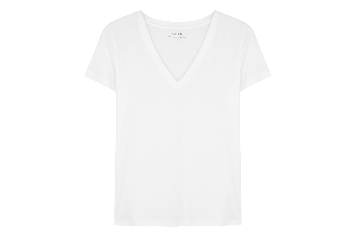 VINCE White Pima cotton T-shirt