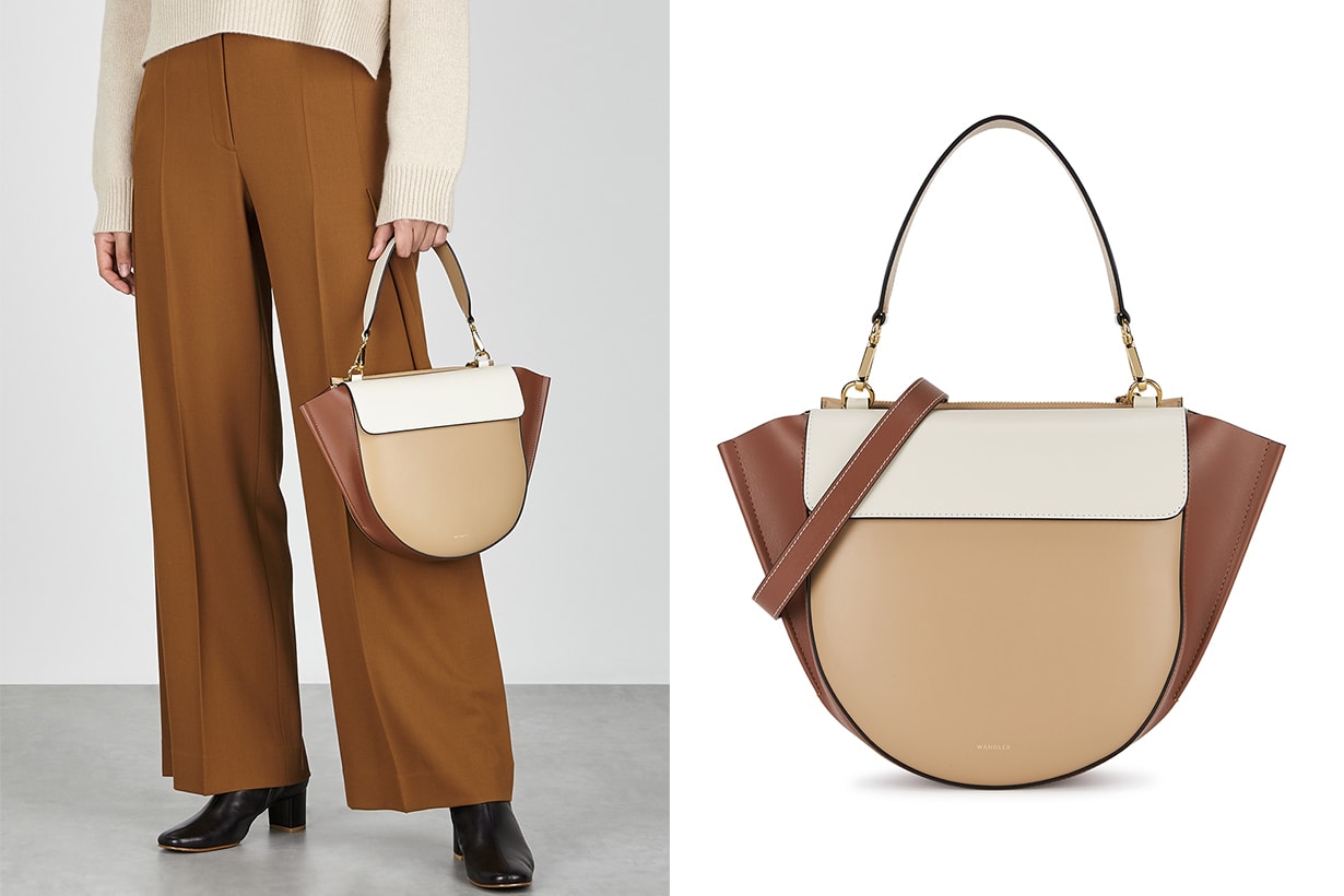 WANDLER Hortensia medium leather top handle bag