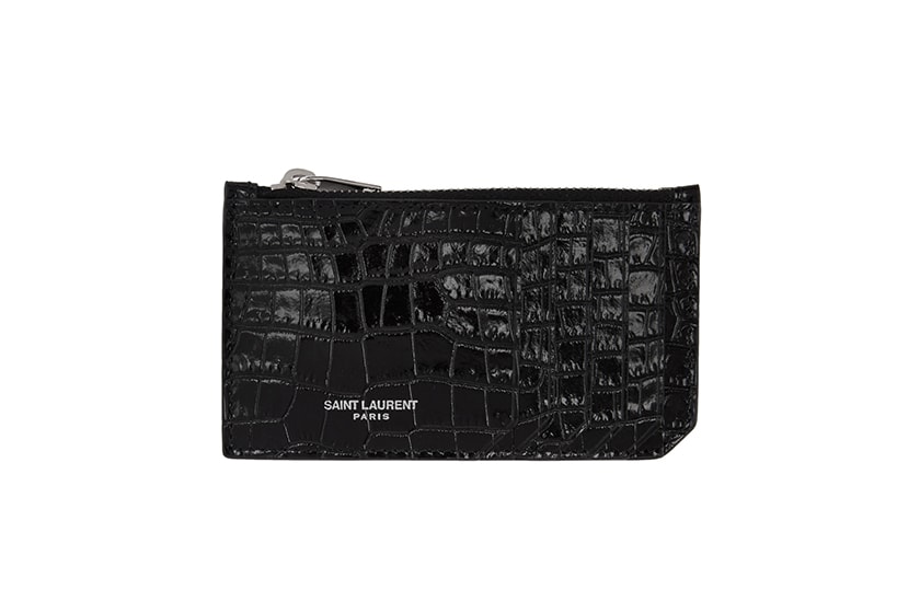 Black Minimalist Chain Wallet Mini Purse 15 SSENSE