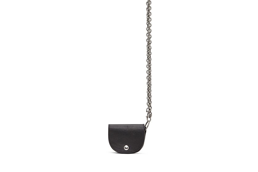 Black Minimalist Chain Wallet Mini Purse 15 SSENSE