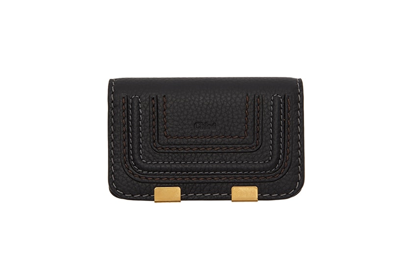 Black Minimalist Chain Wallet Mini Purse 15 SSENSE