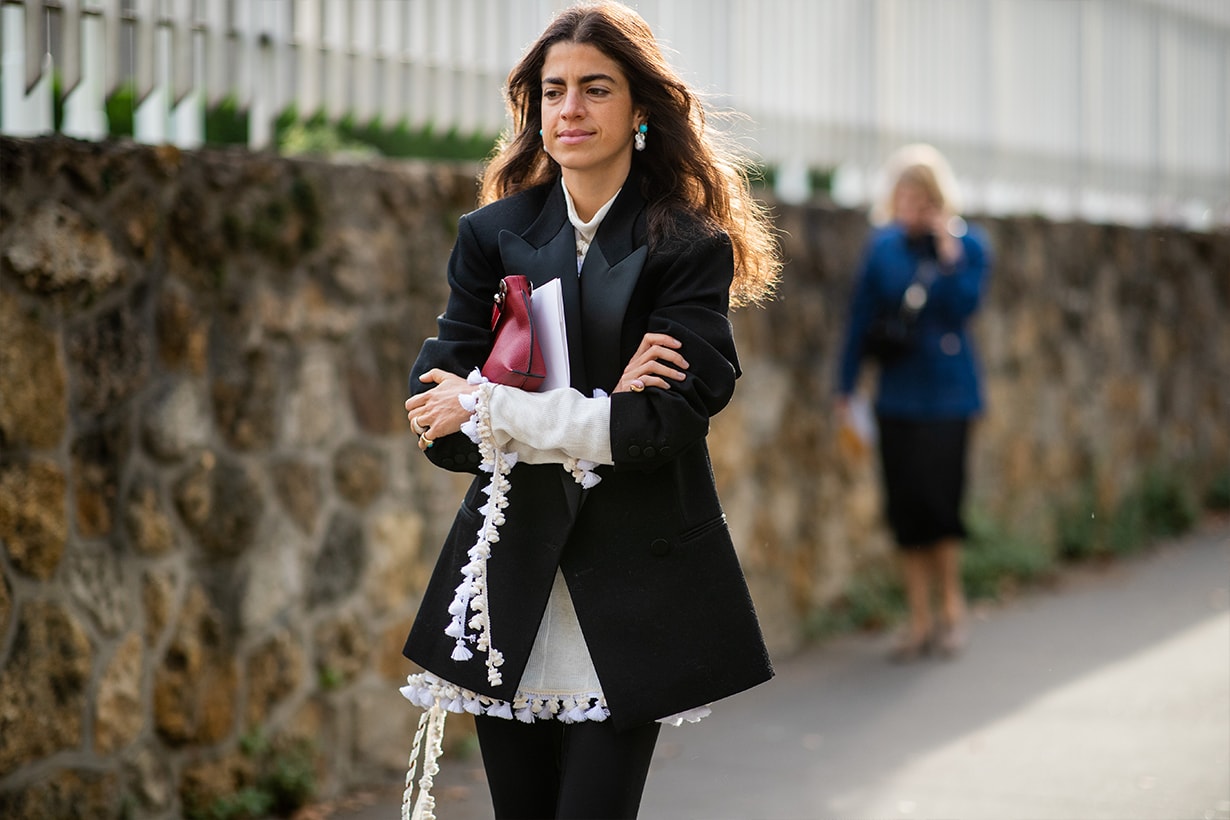 Leandra Medine is seen outside Loewe during Paris Fashion Week Womenswear Spring/Summer 2019 on September 28, 2018 in Paris, France.