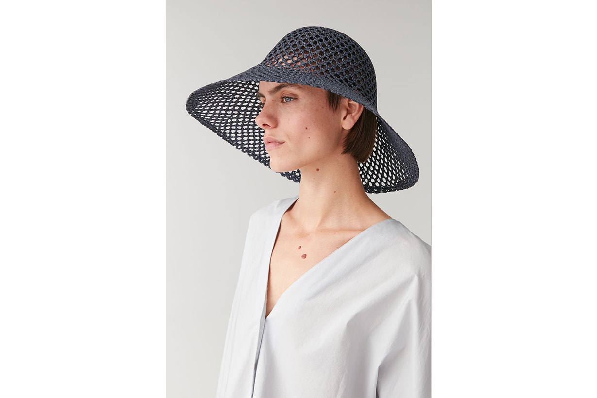 BRODERIE-ANGLAIS PATTERNED HAT