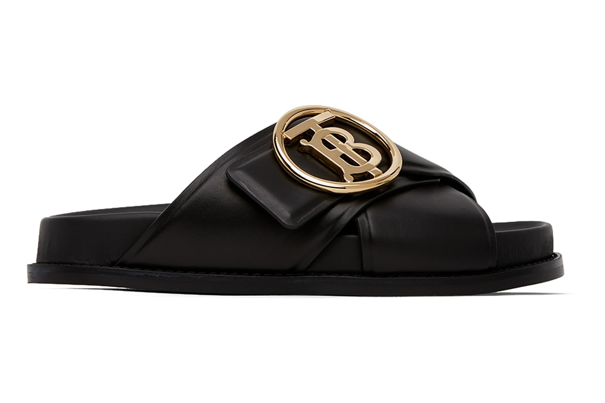 Burberry Black Monogram Sandals