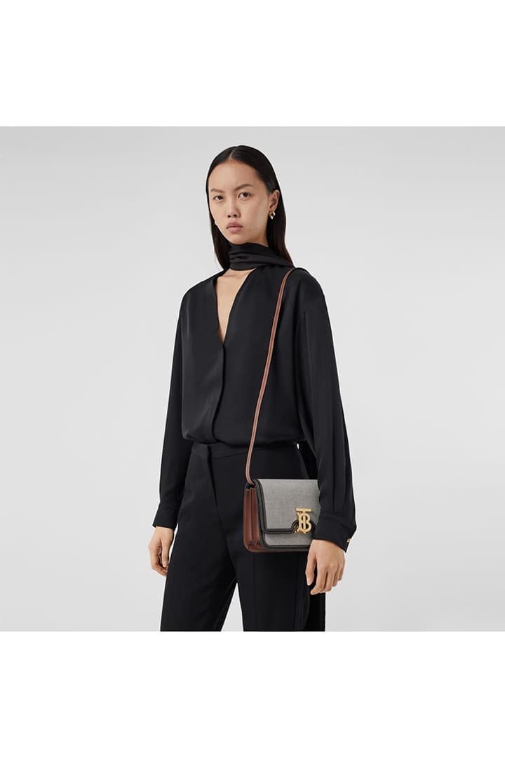 TB Monogram Clasp Bag