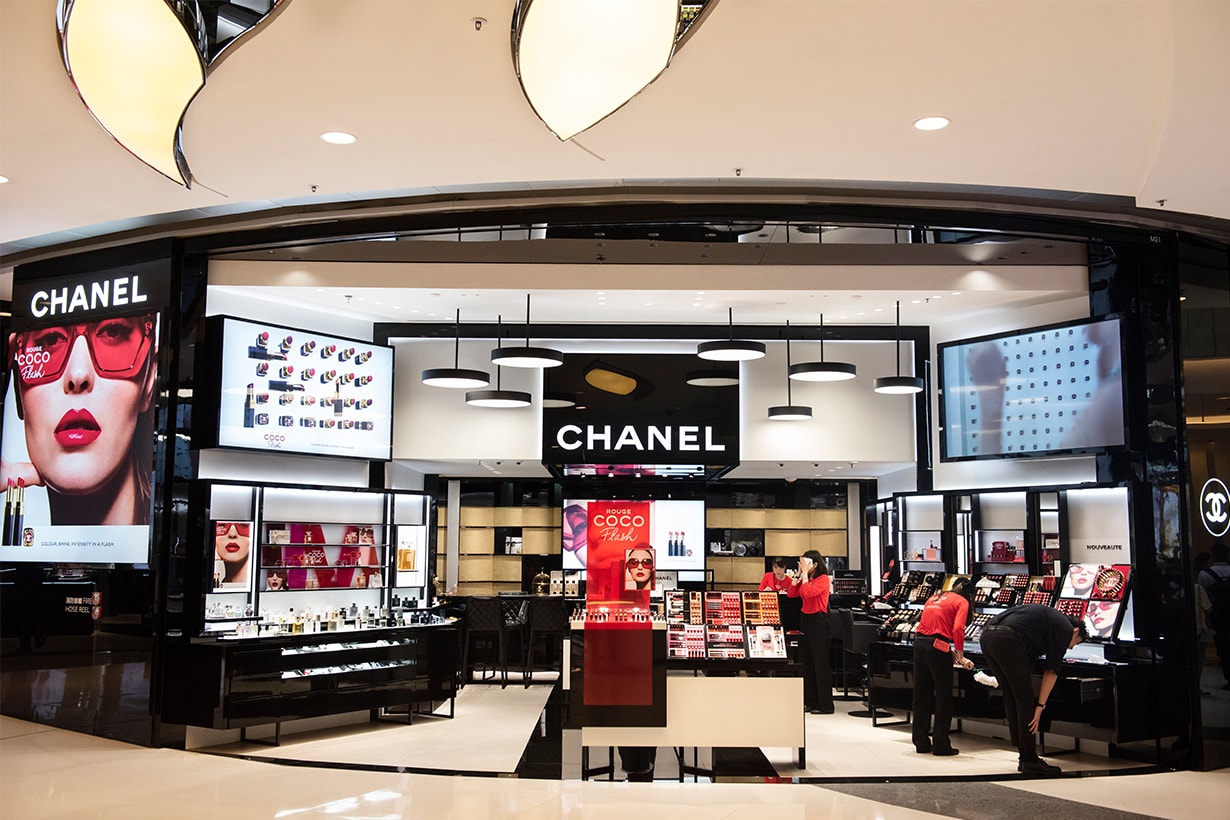 French multinational Chanel cosmetic beauty brand store is seen at Mong Kok shopping mall in Hong Kong.