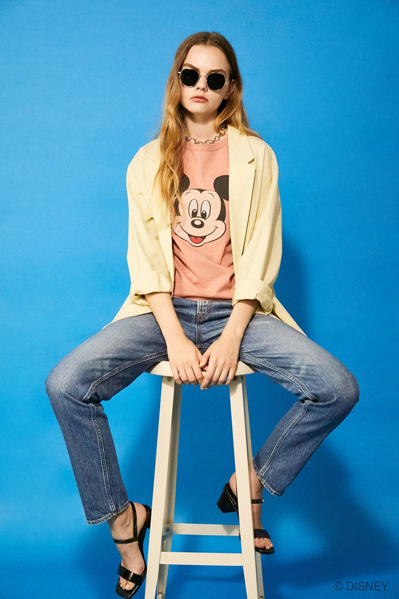 moussy disney mickey minnie retro collabration casual street style