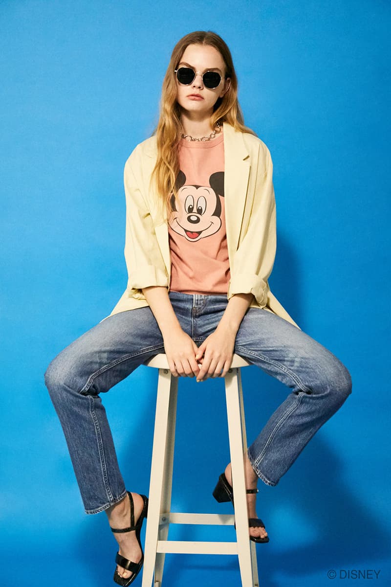 moussy disney mickey minnie retro collabration casual street style
