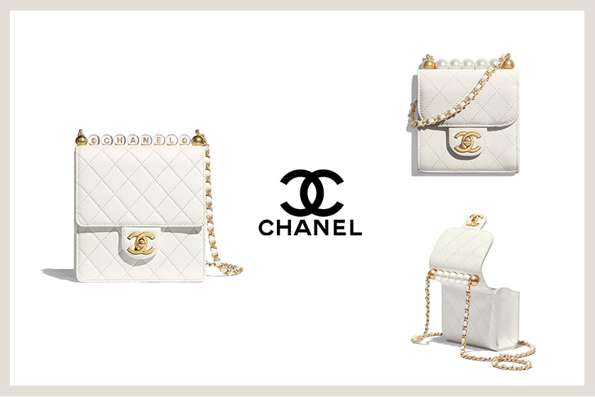 chanel clutch with chain flap bag pearls handbags 2020