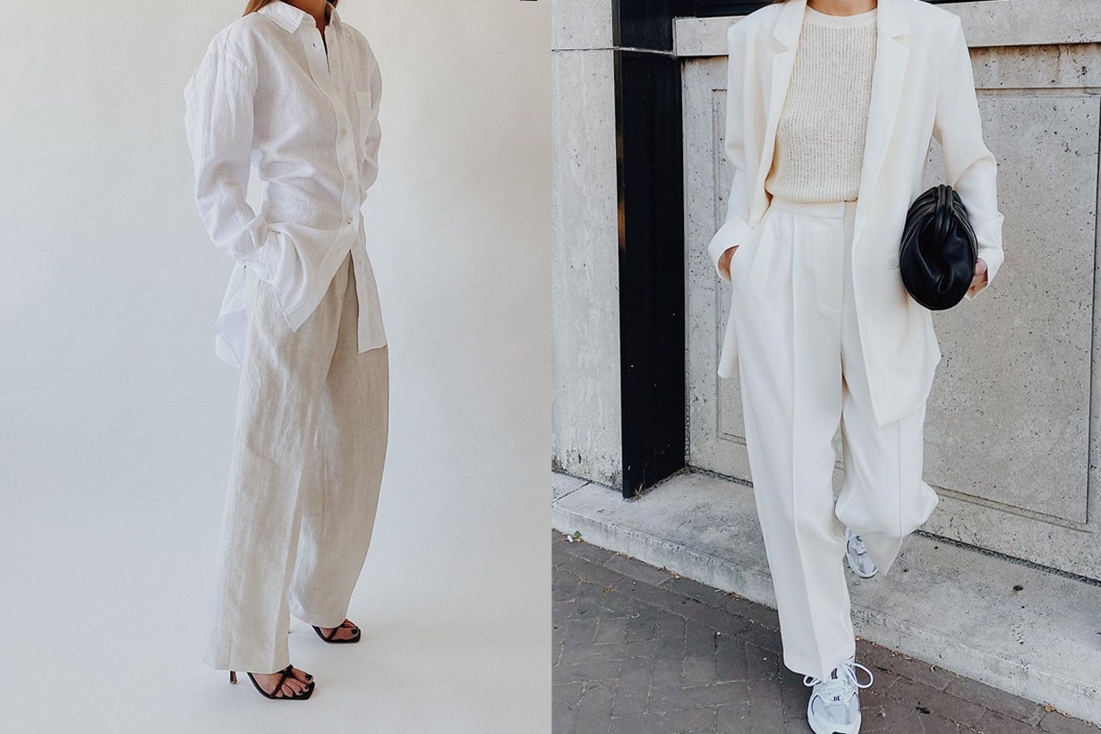 white pants fashion trend online shopping 2020