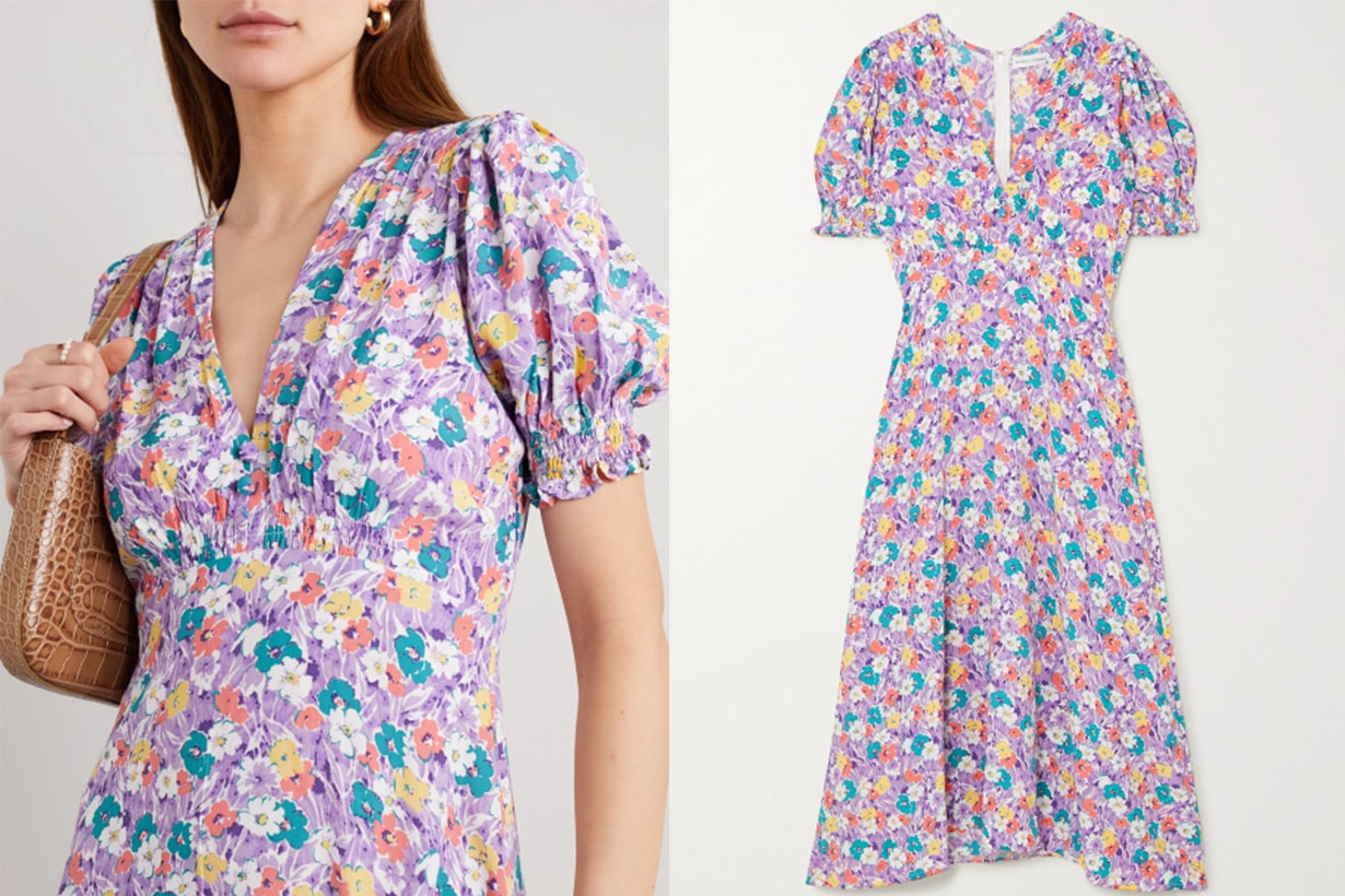 FAITHFULL THE BRAND Marie-Louise Floral-print Crepe Midi Dress