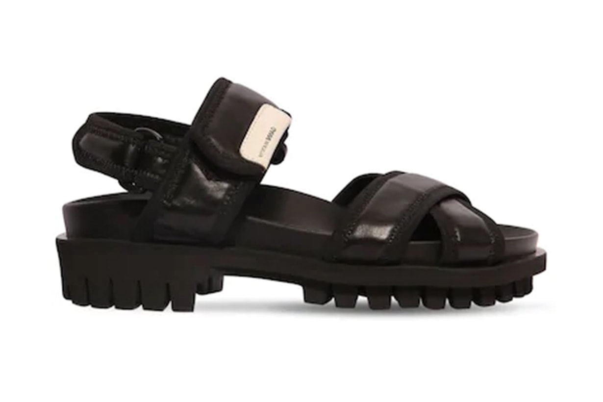 GANNI 30MM LEATHER HIKING SANDALS