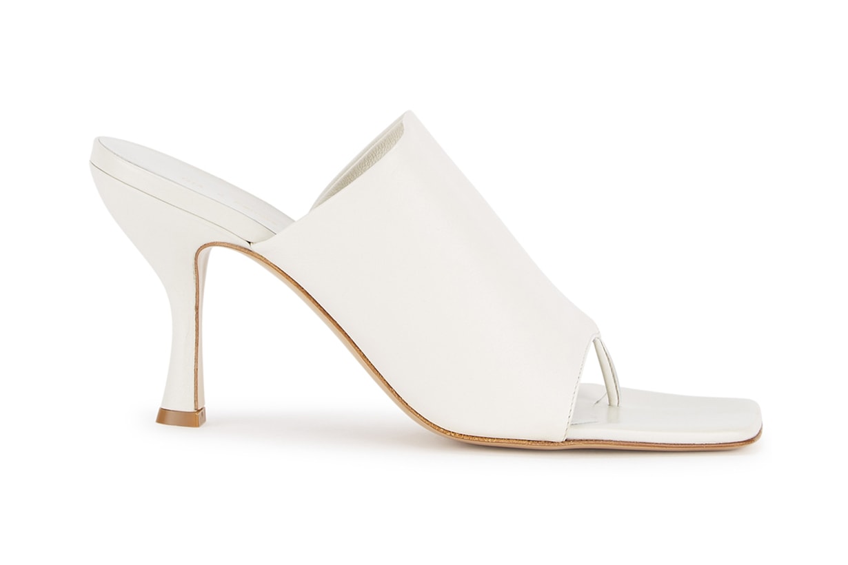 GIA X PERNILLE TEISBAEK 80 white leather mules