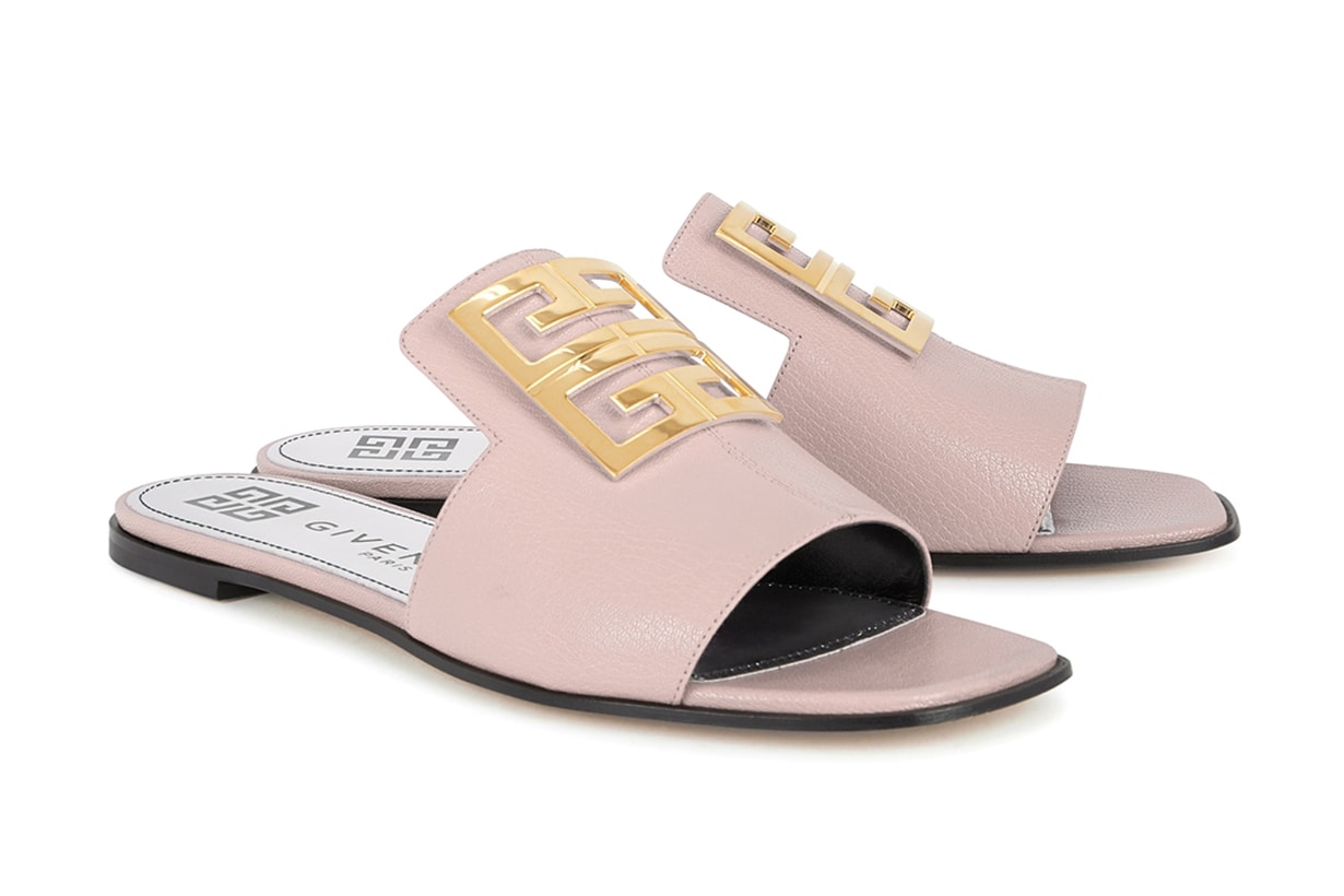 Givenchy 4G Blush leather sliders