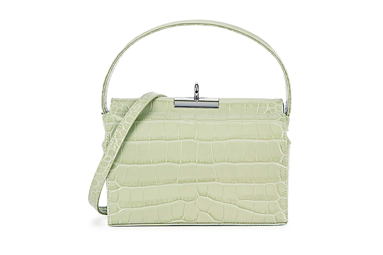 GU_DE Milky crocodile-effect leather shoulder bag