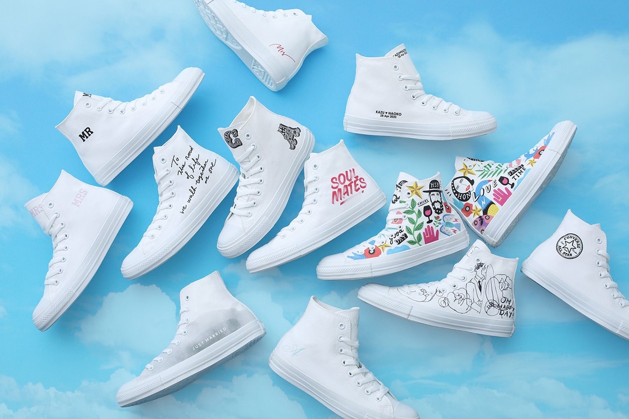 converse Japan white atelier chucky Taylor all star hi wedding custom sneakers shoes