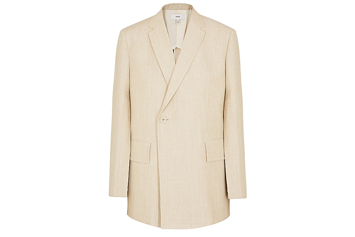 HYKE Oatmeal woven blazer