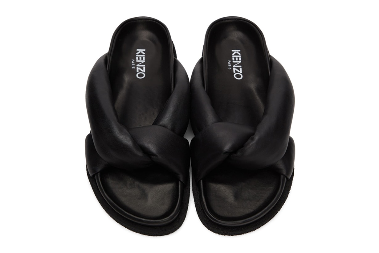 Kenzo Black Komfy Thong Flat Sandals