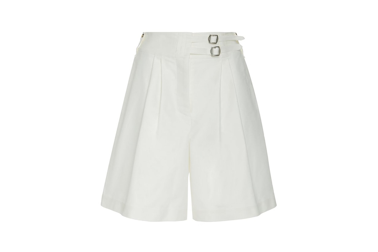Lanvin Belted Cotton Wide-Leg Shorts