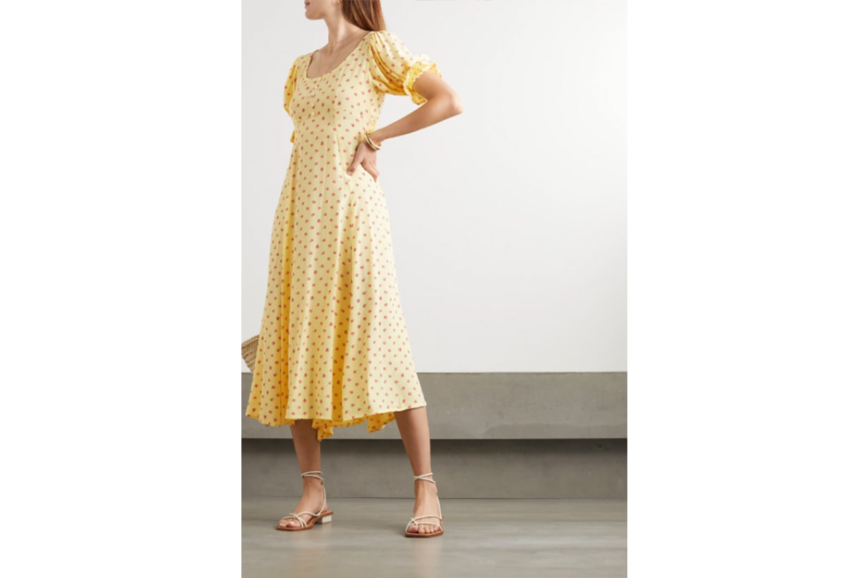 Linnie floral-print crepe midi dress