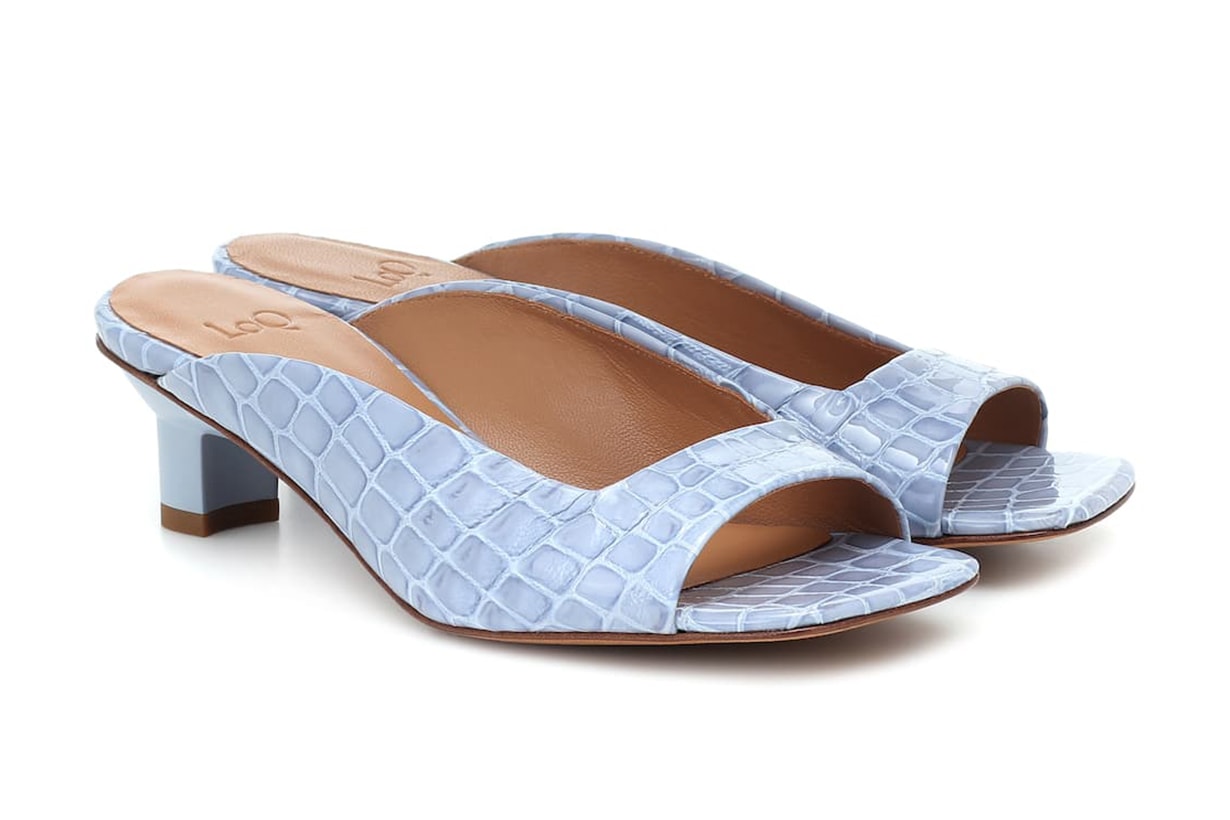 LOQ Parma croc-effect leather sandals