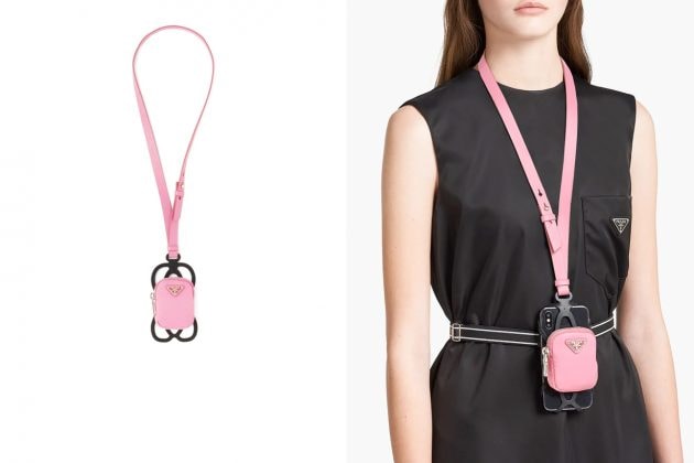 prada pink wallet card holder chain new accessory iphone airpods case 2020 where buy