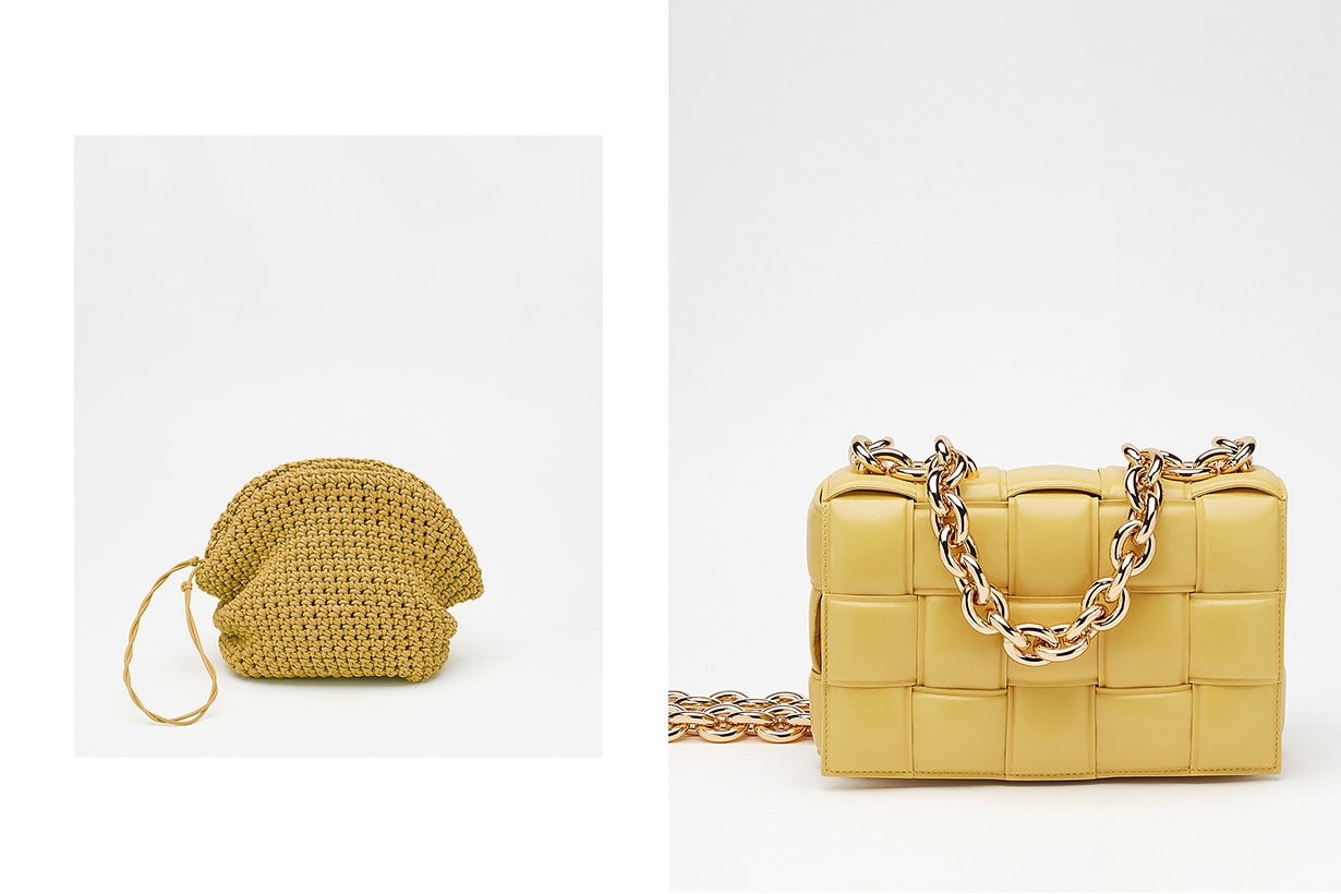 Bottega Veneta pale yellow handbags fashion trend 2020