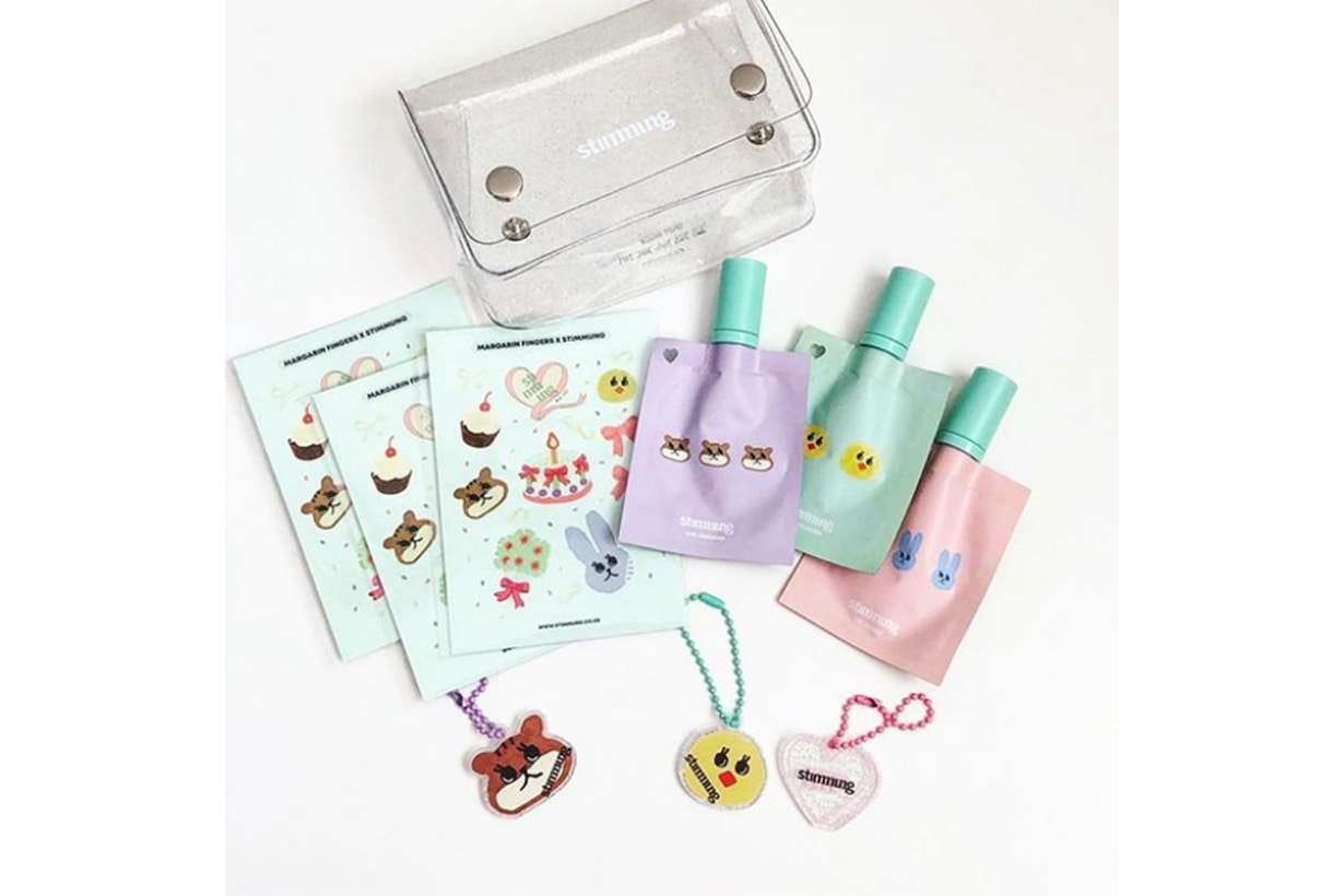 Stimmung Margarin Fingers Collaboration Lip Tint Cheek Blush Highlighter Shimmering Korean Cosmetics Makeup Fashion Brand