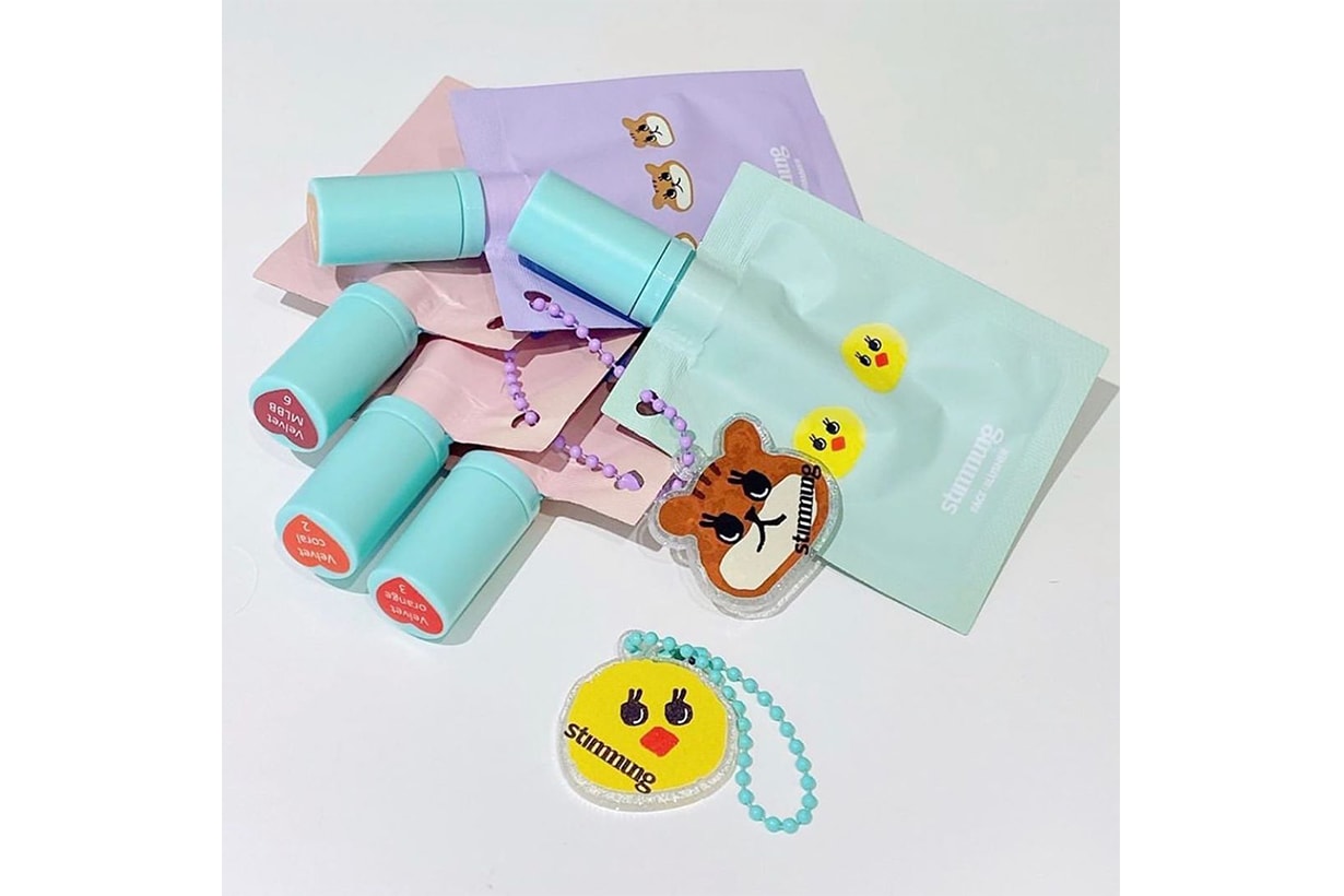 Stimmung Margarin Fingers Collaboration Lip Tint Cheek Blush Highlighter Shimmering Korean Cosmetics Makeup Fashion Brand