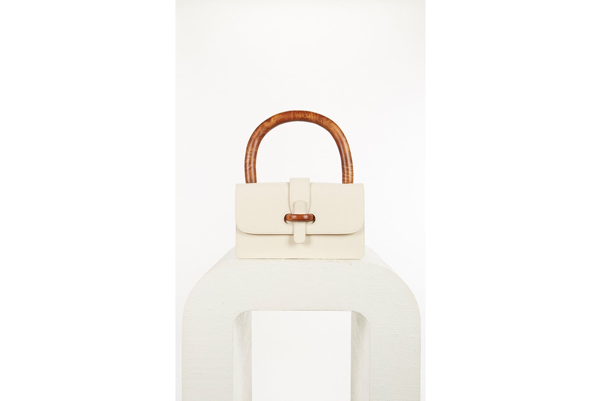 Tate Contrasting Leather Top Handle Bag